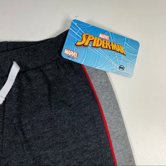 NWT Spider-Man fleece charcoal gray jogger size 3T - Picture 3 of 4